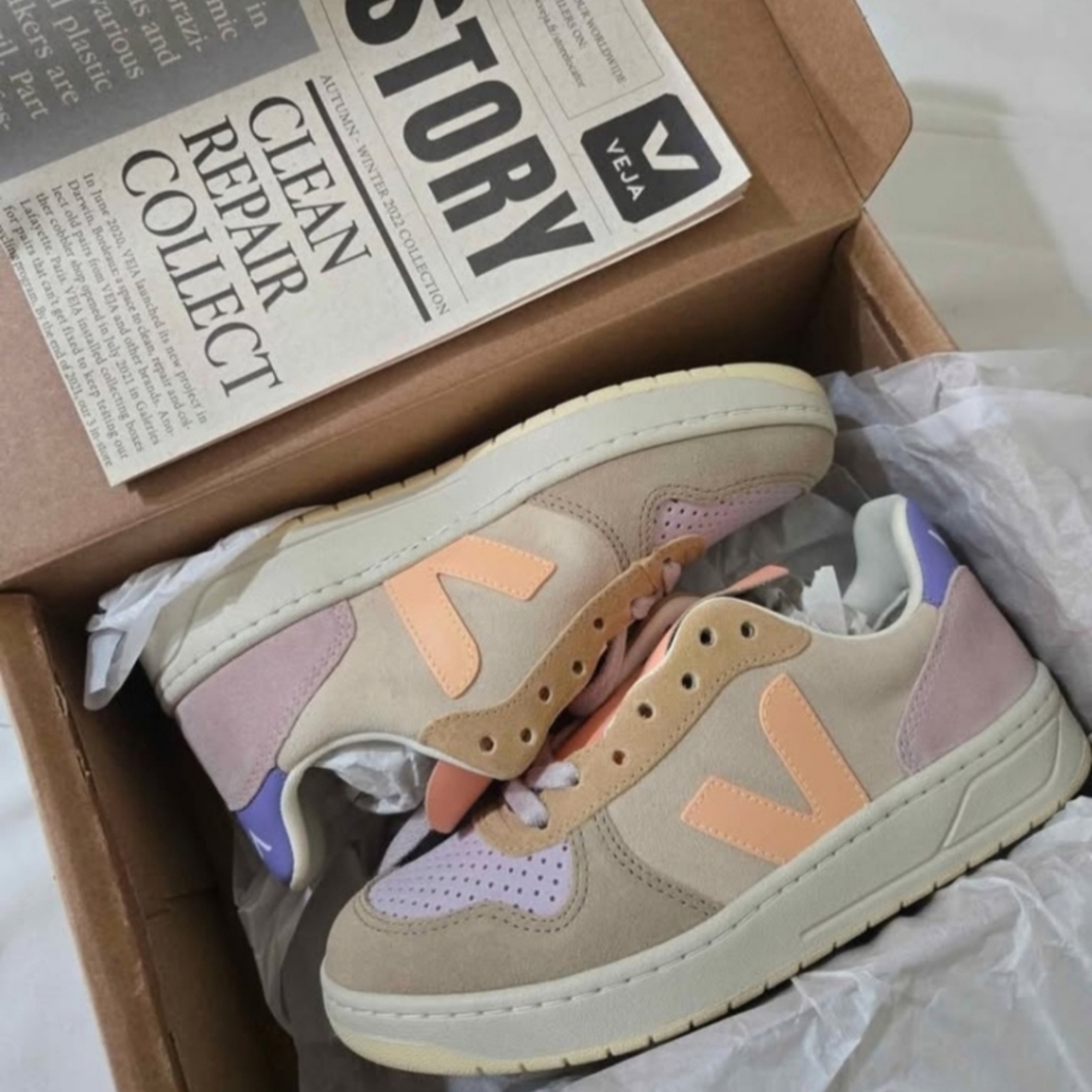 Veja V-10 SUEDE MULTICO PEACH